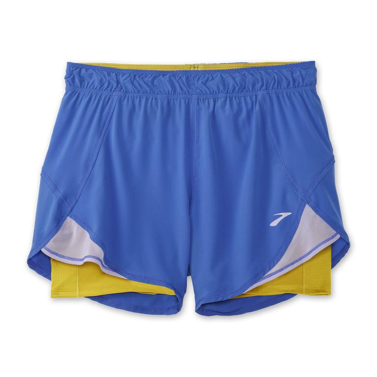 Brooks Women's Chaser 5 Running Shorts - Bluetiful/Golden Hour (LBRW06394)